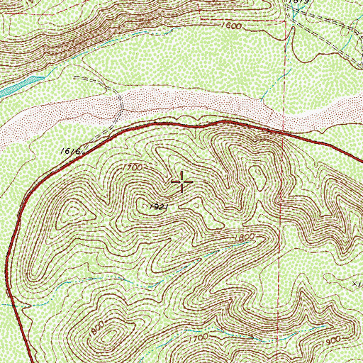 Topographic Map of Pecan Springs, TX