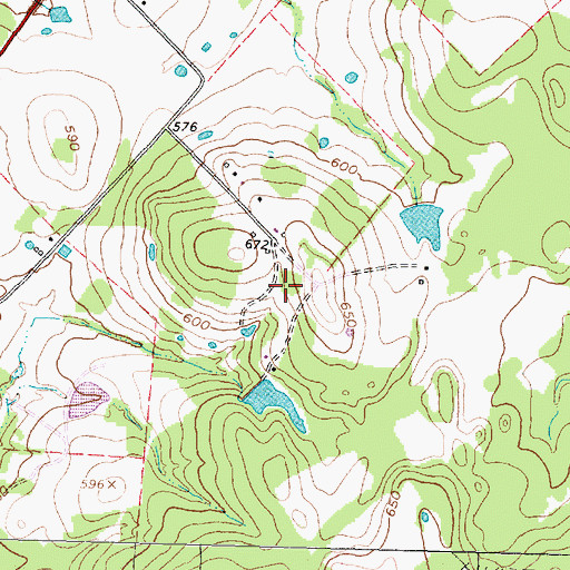 Topographic Map of Riley Spring, TX