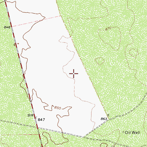 Topographic Map of Albercas de San Felipe Spring, TX