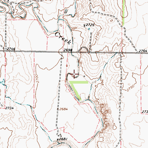 Topographic Map of Fort Elliot Springs, TX