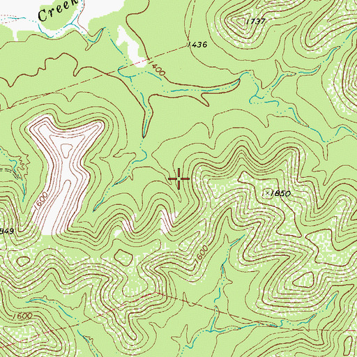 Topographic Map of Spring Creek Spring, TX