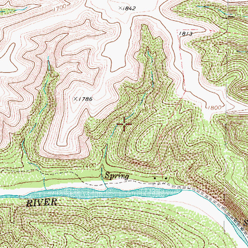Topographic Map of Finegan Springs, TX