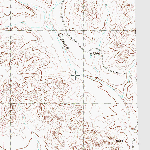 Topographic Map of Buena Springs, TX