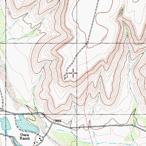 Topographic Map of T-5 Springs, TX
