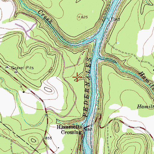 Topographic Map of West Cave Spring, TX