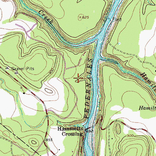 Topographic Map of West Cave Spring, TX