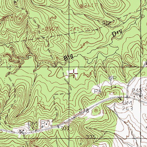 Topographic Map of Enloe Spring, TX