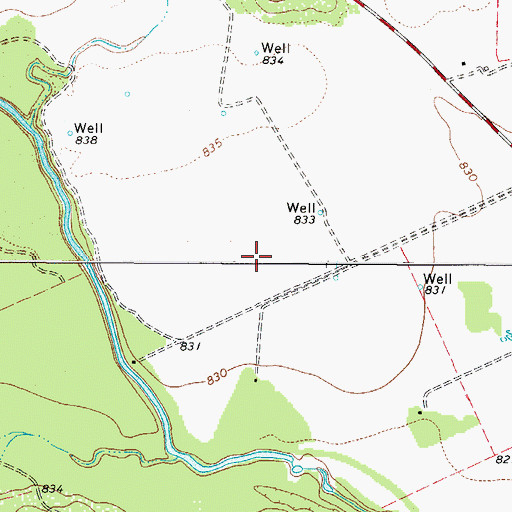 Topographic Map of Leona Springs, TX
