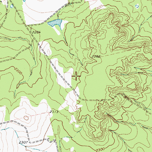 Topographic Map of Camp Springs, TX