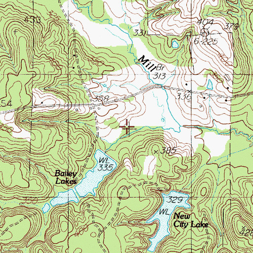 Topographic Map of Hughes Springs, TX