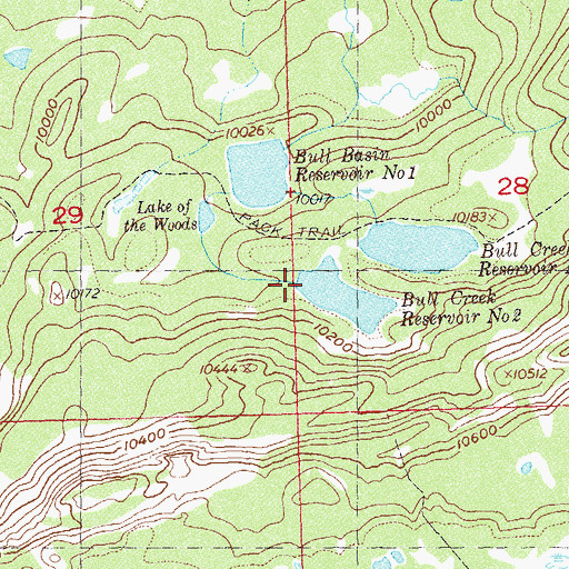 Topographic Map of Bull Creek Number 2 Dam, CO