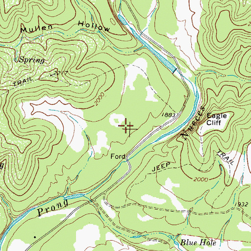Topographic Map of Morriss Spring, TX