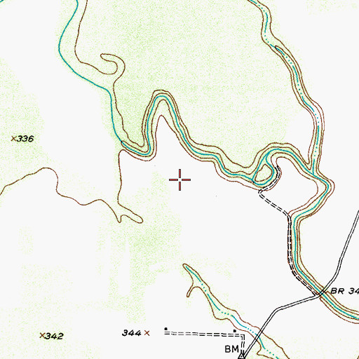 Topographic Map of Pecan Springs, TX