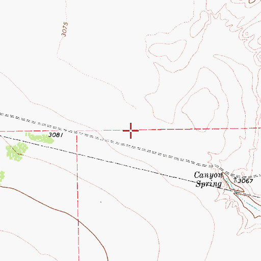 Topographic Map of Canyon Spring, TX