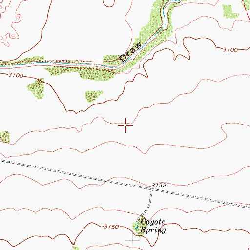 Topographic Map of Petican Spring, TX