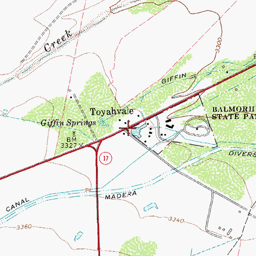 Topographic Map of San Solomon Spring, TX