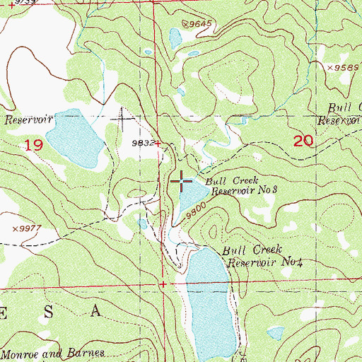 Topographic Map of Bull Creek Number 3 Dam, CO