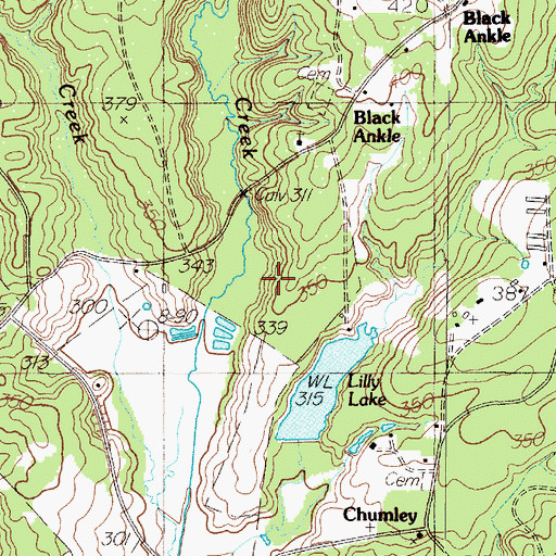 Topographic Map of San Augustine Spring, TX