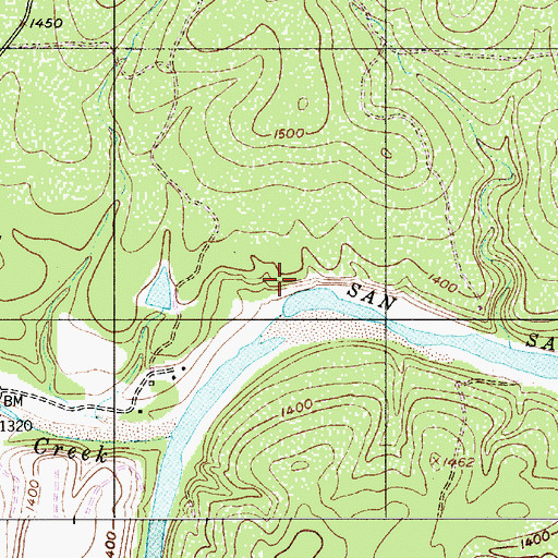 Topographic Map of Deep Creek Spring, TX
