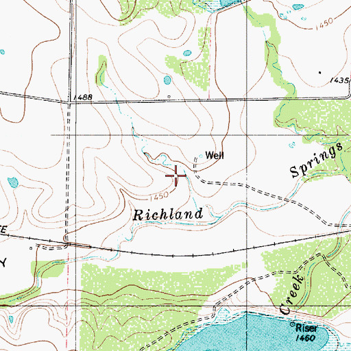 Topographic Map of Hall Springs, TX