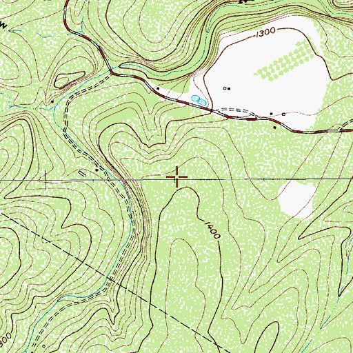 Topographic Map of Parker Springs, TX