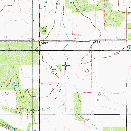 Topographic Map of Richland Springs, TX