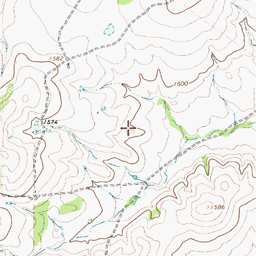 Topographic Map of Sycamore Springs, TX