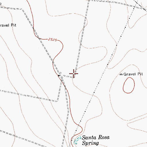 Topographic Map of Santa Rosa Spring, TX