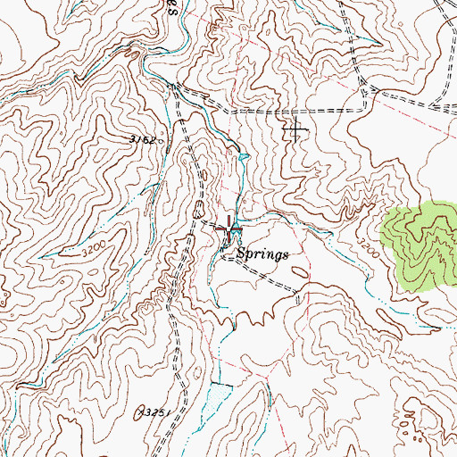 Topographic Map of Coldwater Spring, TX