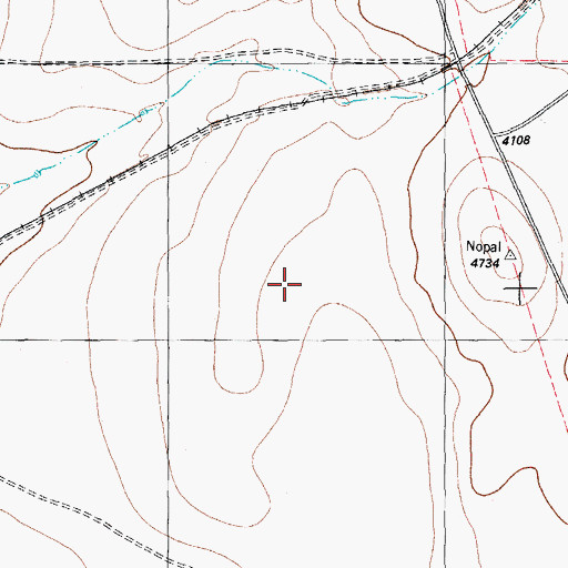 Topographic Map of Antelope Springs, TX