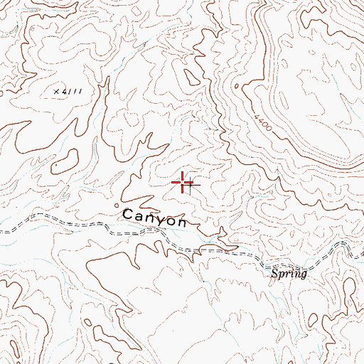 Topographic Map of Bear Springs, TX