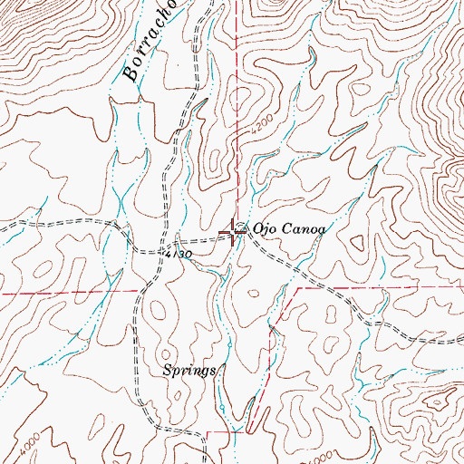 Topographic Map of Jesusita Spring, TX