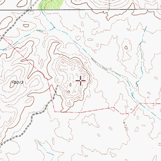 Topographic Map of Ojo Bonito Spring, TX