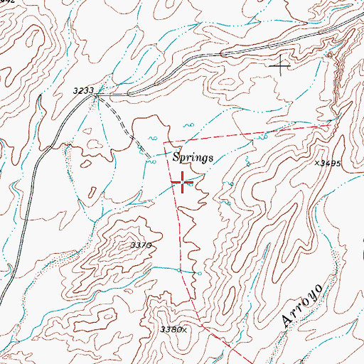 Topographic Map of Simon Gon Spring, TX
