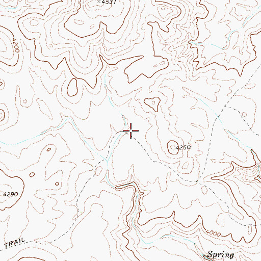 Topographic Map of Smith Springs, TX