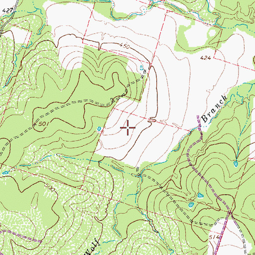Topographic Map of Sharp Springs, TX