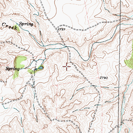 Topographic Map of Mott Camp Springs, TX