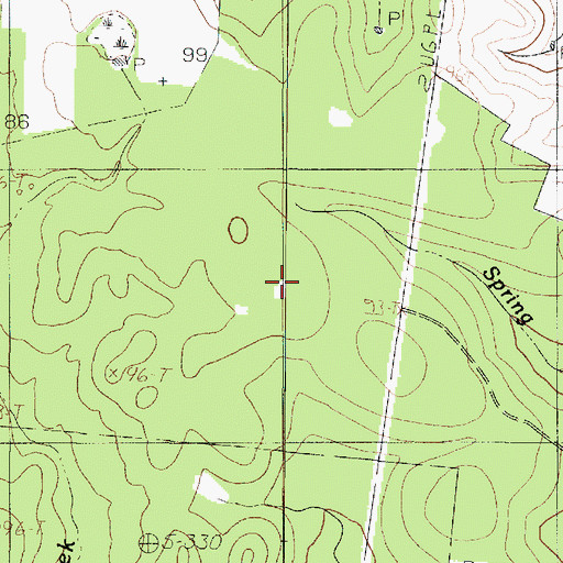 Topographic Map of Wright Springs, TX