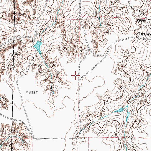 Topographic Map of Wampus Cat Springs, TX