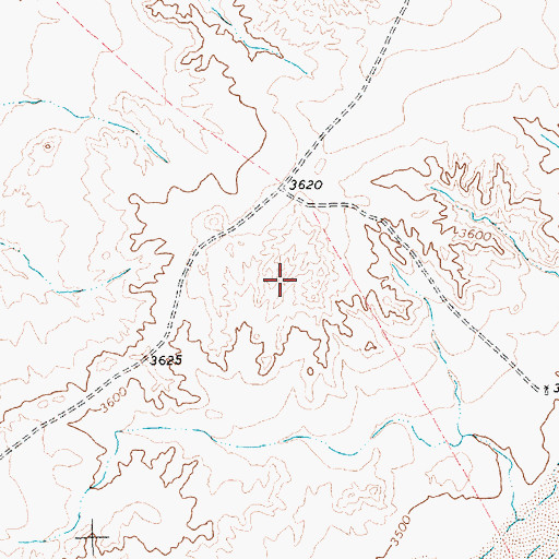 Topographic Map of Blue Goose Springs, TX