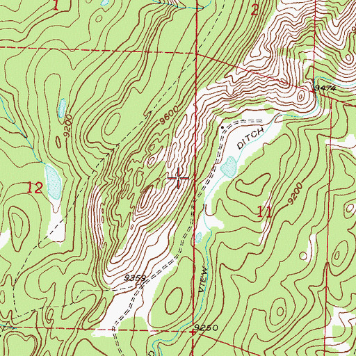 Topographic Map of Castle Reservoir Number 1, CO