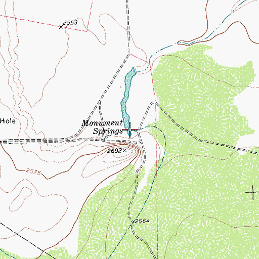 Topographic Map of Bonebrake Spring, TX