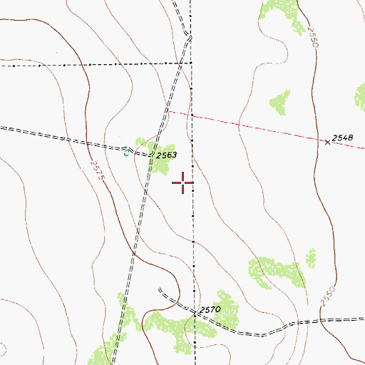 Topographic Map of Monument Springs, TX