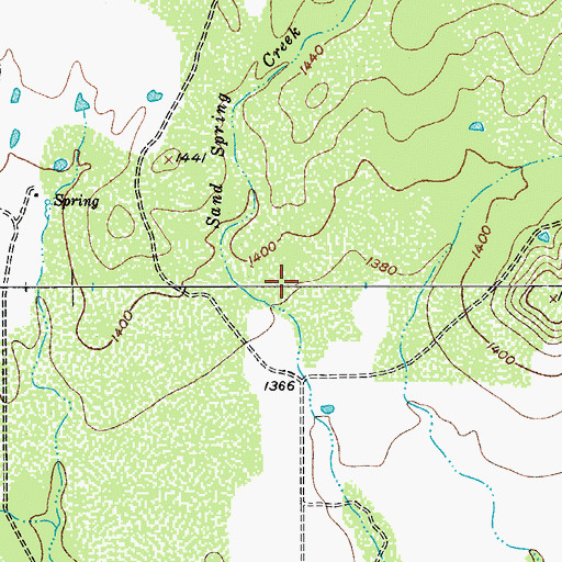 Topographic Map of Valley Spring, TX