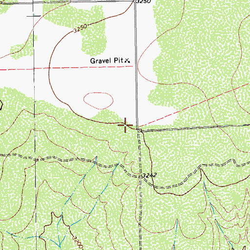 Topographic Map of Coyote Springs, TX