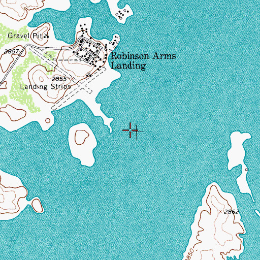 Topographic Map of Red Bluff Springs, TX