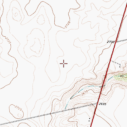 Topographic Map of Soda Springs, TX