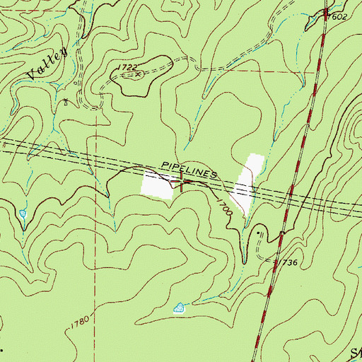 Topographic Map of Anderegg Spring, TX
