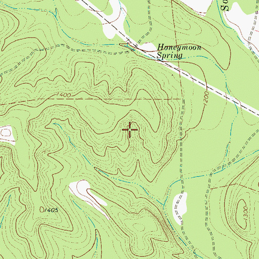 Topographic Map of Cedar Springs, TX