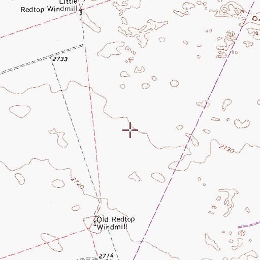 Topographic Map of Buzzard Roost Springs, TX